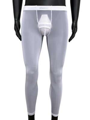 Men's Ultra-thin Transparent Breathable Sexy Leggings White