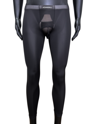 Men's Ultra-thin Transparent Breathable Sexy Leggings Black