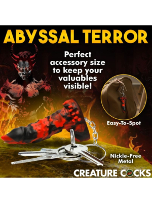 Fire Demon Silicone Keychain