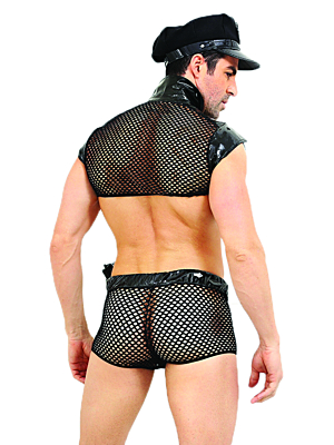 Super Sexy Policeman Uniform 4 Pieces Black M / L