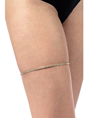 gold rhinestone garter