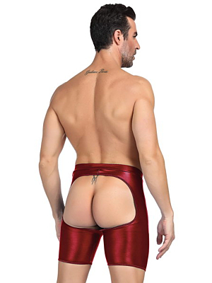 Burgundy wet look boxer briefs
