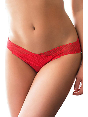 Red open panties - OS