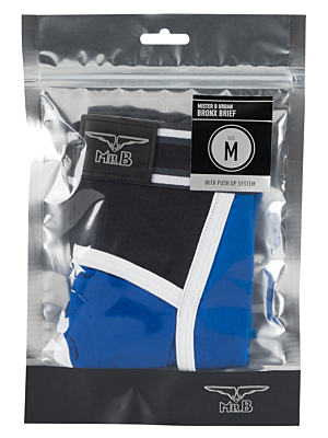 Mister B URBAN Bronx Brief Blue Black