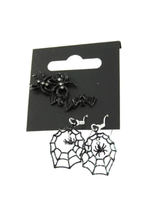 Spider, Bat & Web Earrings