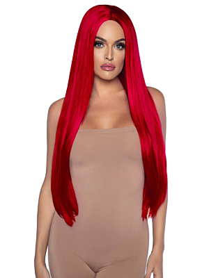 Leg Avenue Long straight center part wig - Red
