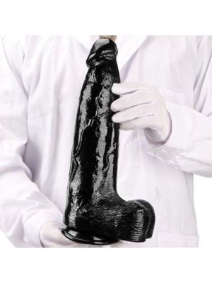 Blood Vessel Large Silicone Dildo Black