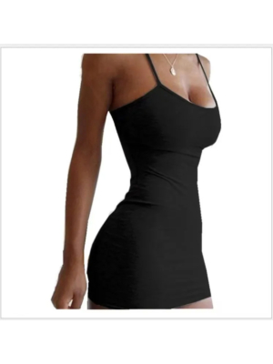 Nightclub Outdoor Mini Black Dress