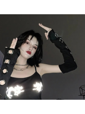 Gothic Women Fashion Shirt Black os