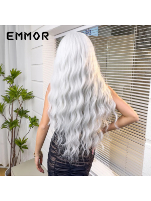 Silver Long Curly Hair Wig 85cm
