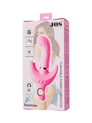 JOS Vibrator with clitoral stimulator JOS Twistme silicone pink