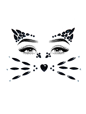 Animal face jewels sticker