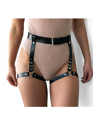 Fullbody Harness Set Black 2pcs