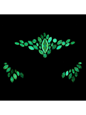 AB Glow in the Dark Crystal Stone Face Jewels - Style B