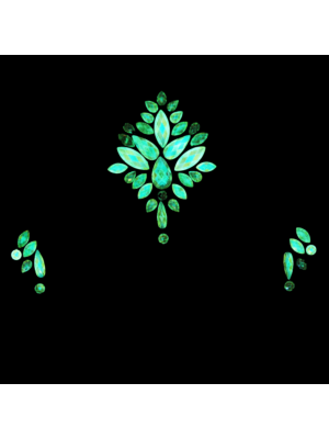 AB Glow in the Dark Crystal Stone Face Jewels - Style H