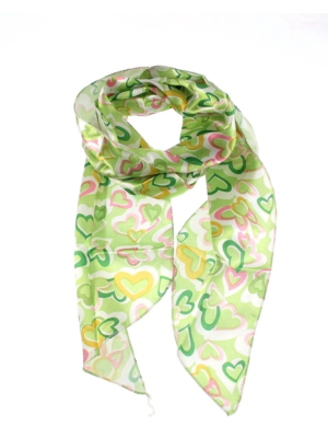 Heart Print on Green Sash (3 in 1)