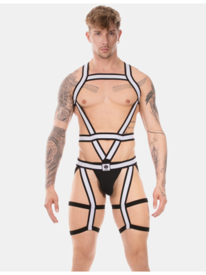 Harness Duo Javed White - Black