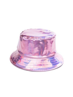 Baby Pink Holographic Bucket Hat