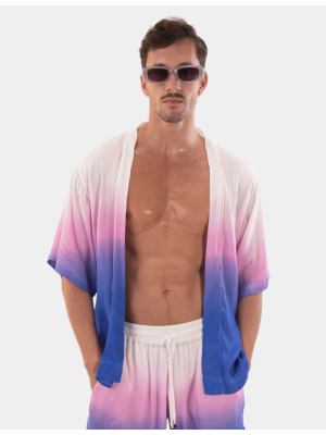 Barcode Berlin Kimono Foke - White-Pink-Blue