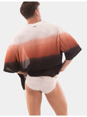 Barcode Berlin Kimono Foke - White-Brown-Black	