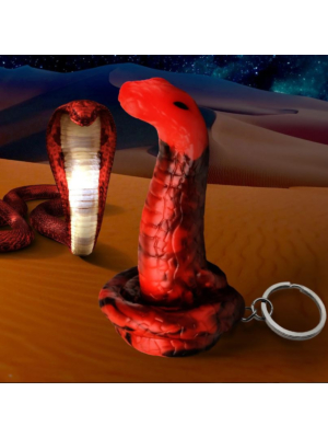 King Cobra Silicone Keychain