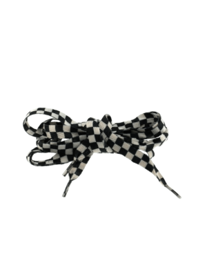 Pair of Black/White Checkered Shoelaces