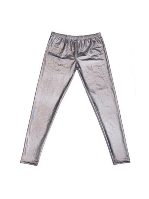 Mens Silver Shiny Leggings