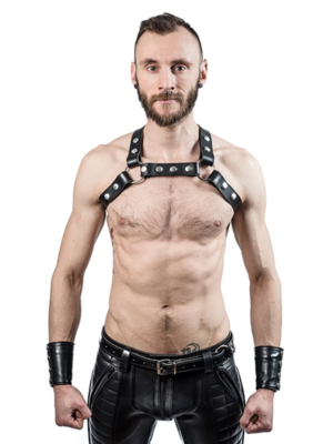 Mister B Leather X-Back Harness Black