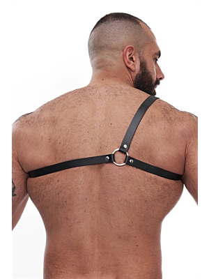 Mister B Serve Leather Style Harness Black