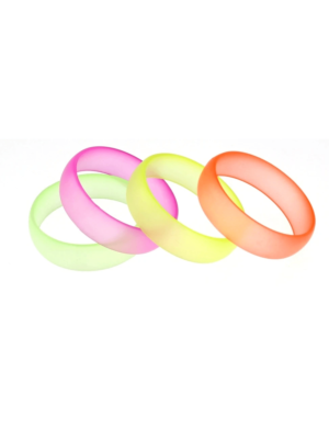 Neon Asst. Transparent Frosted Bangles