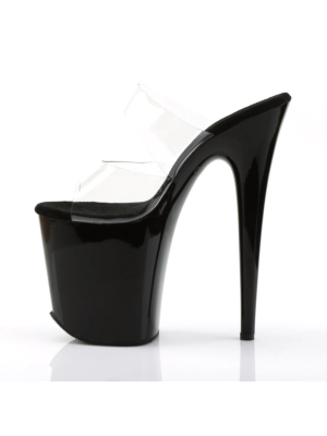 Platform High Heels FLAMINGO-802 - Clear/Black