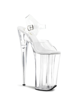 Pleaser skyscraper high heels ankle strap sandal 25.5cm clear BEY008/C