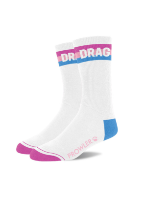 Prowler Drag Socks - White/Pink/Blue