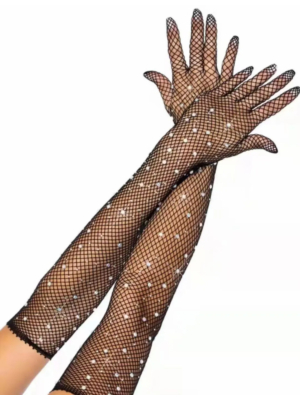 Sexy Black Mesh Gloves 