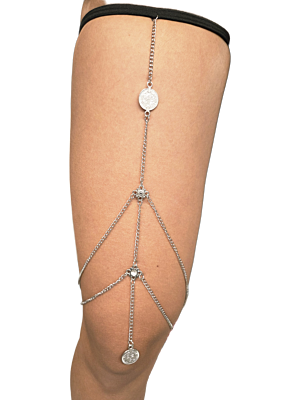 Snake Coin Pendant Leg Chain
