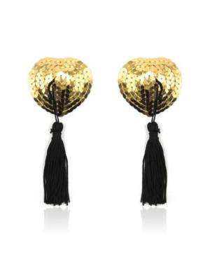 Heart shine nipples tassels (gold)