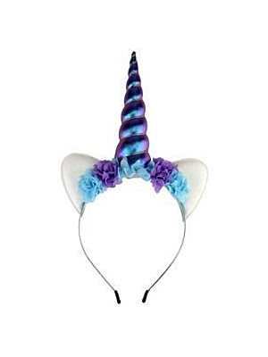 Unicorn headband turquoise and purple