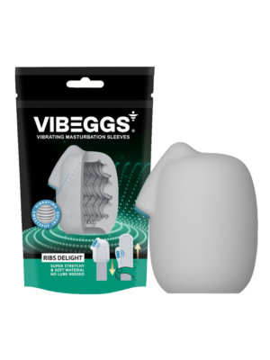 VIBEGGS - Ribs Delight - Vibrating Masturbation Sleeve - White