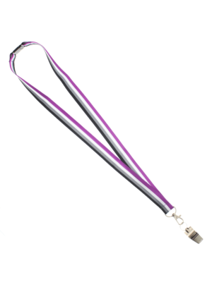 Metal Whistle on Asexual Lanyard