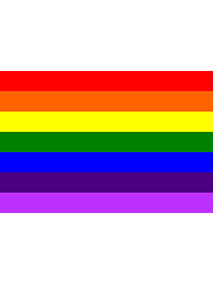 5 x 3 Feet Rainbow Flag with Brass Eyelets