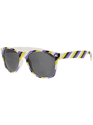 Non-Binary Coloured Striped Sunglasses