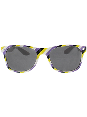 Non-Binary Coloured Striped Sunglasses