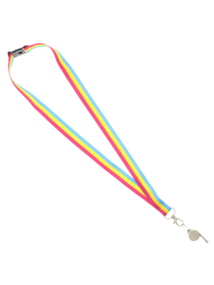 Metal Whistle on Pansexual Lanyard