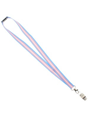 Metal Whistle on Transgender Lanyard