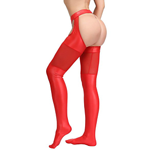 Red thong pantyhose lingerie