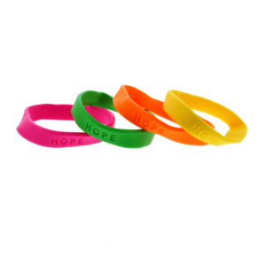 Assorted Neon HOPE Silicon Bracelets