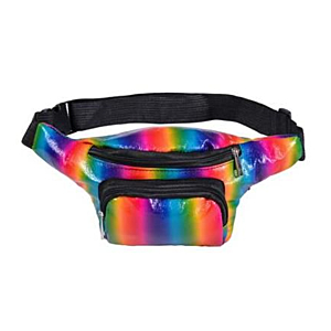 Sparkly Rainbow Bumbag Front Pocket