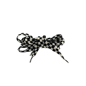 Pair of Black/White Checkered Shoelaces