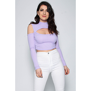 Cut Out Front Crop Top