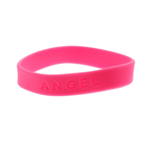 Neon Pink ANGEL Silicon Bracelet